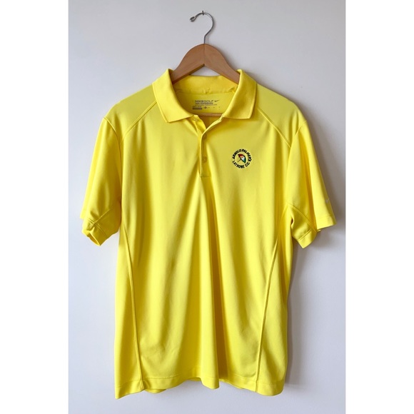 nike yellow golf polo shirt